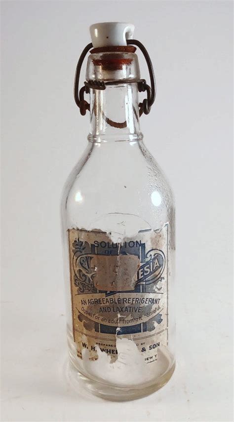 vintage hi-test solution citrate of magnisia bottles|Antique Citrate Magnesia Bottle for sale .